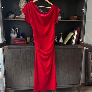 Gibson Vibrant Red Backless Dress